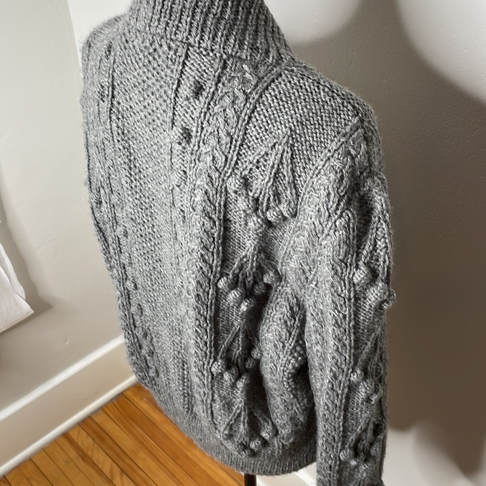 Woolies Virgin Wool Pom Pom grandpa sweater - Picture 4 of 8